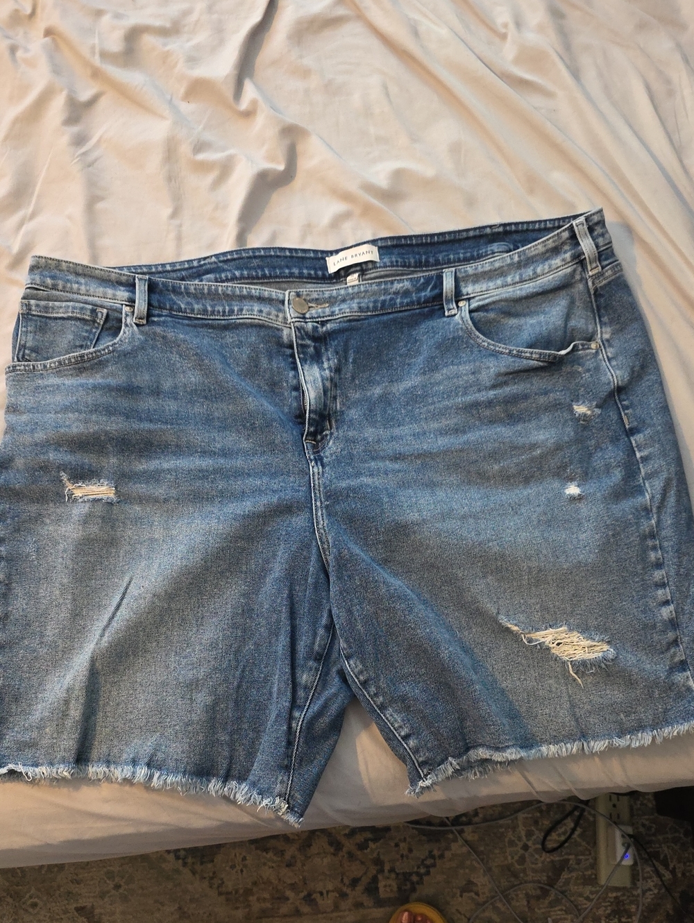Lane Bryant Light Blue Distressed Denim Shorts